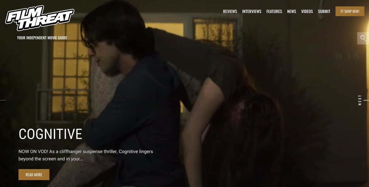 FilmThreat's tweet image. &quot;…the psychic tells Alisha that a recent accident changed her fate, as she died and her soul was swapped with another.&quot; Sabina Dana Plasse is thrilled and surprised by all that Cognitive offers.
filmthreat.com/reviews/cognit… #SupportIndieFilm #Cognitive #Horror