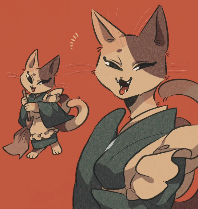 三毛猫の女の子 #獣人 #イラスト #illustration