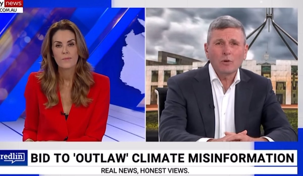 Far right journo Chris Uhlmann on #SkyAfterDark tells Peta Credlin that just bcoz he believes climate change is “the largest scare campaign in human history”, it doesn’t give people a right to label him a climate denier or to say that he’s “denying the science.”

Yes it does.