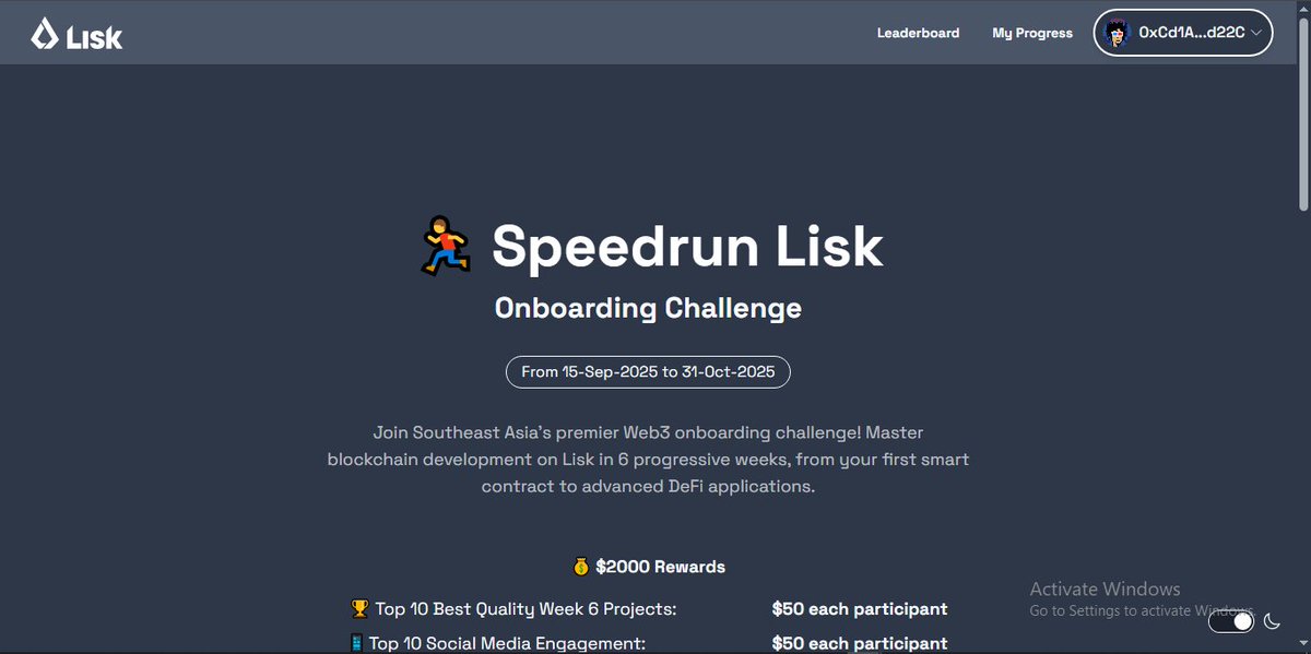JoyDTechGirl's tweet photo. Just published: My Week 1 Journey: Deploying & Verifying My First Token + NFT on Lisk Sepolia
๐ Read it here: https://t.co/nnG1ciG3ag
#Web3 #LiskBlockchain #BuildOnLisk #SmartContracts @LiskHQ @LiskSEA https://t.co/FzBC8rjMFy