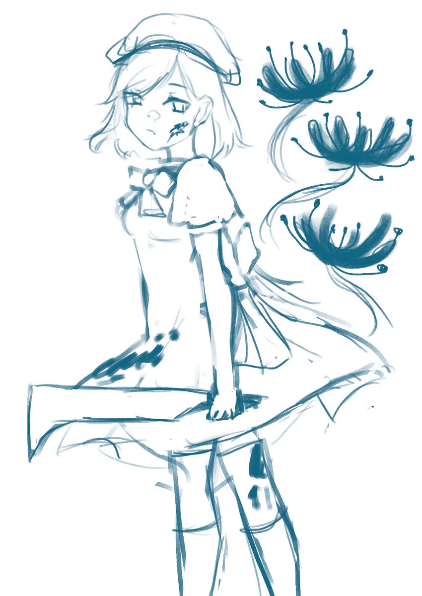 cheywawa's tweet photo. i wanted to sketch hinako in rena’s outfit https://t.co/mRdIorw4aM