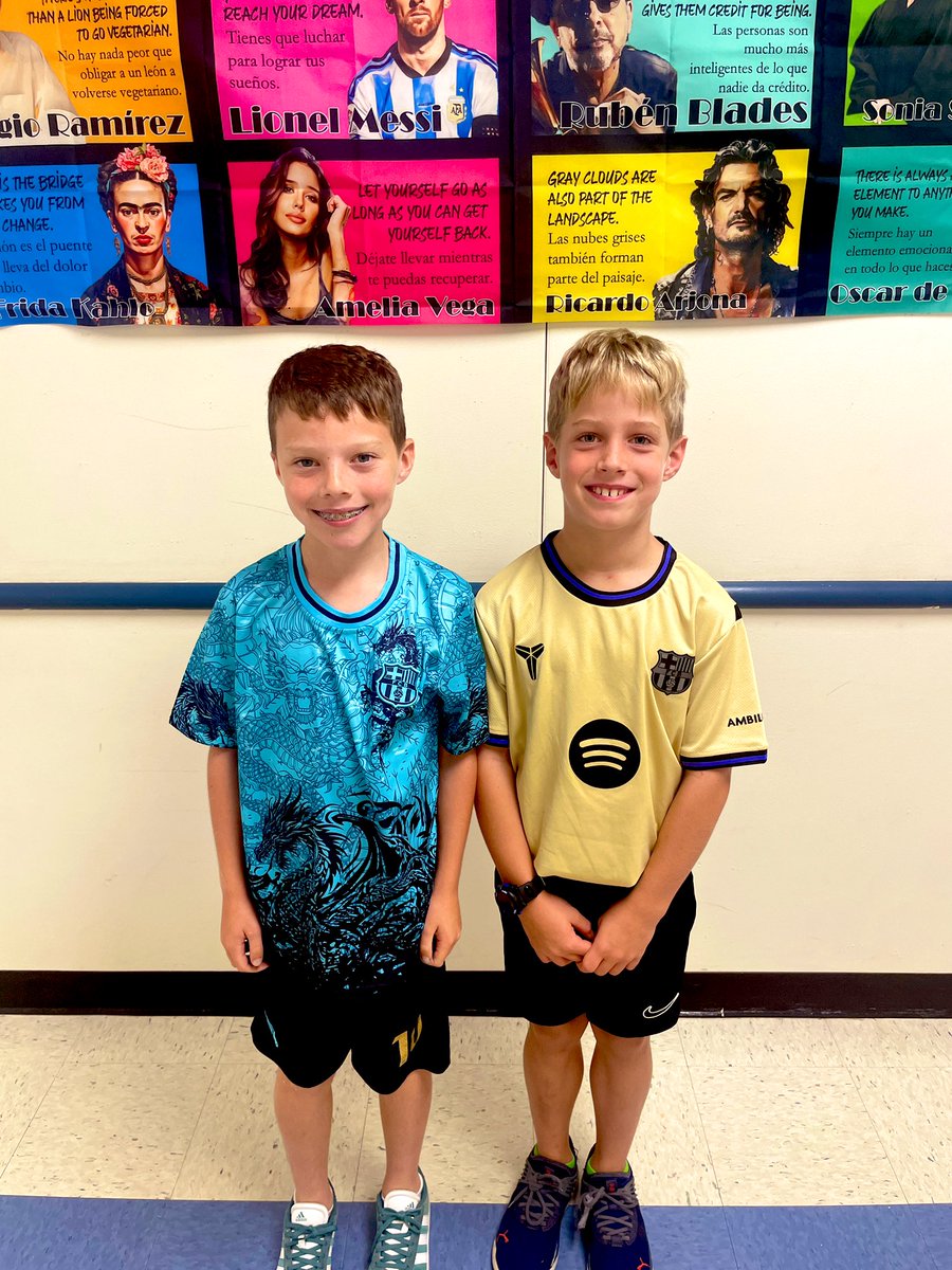 MrTeachK's tweet photo. Today’s celebration for Hispanic Heritage Month was Hispanic Heritage Film, Media, Art &amp; Book Character Day. Students wore a t-shirt or any attire of Hispanic character from any film, media, art, games or books @HillsideES #HispanicHeritageMonth #AwareAndCareFCS @FultonCoSchools https://t.co/6bMmme4F8z