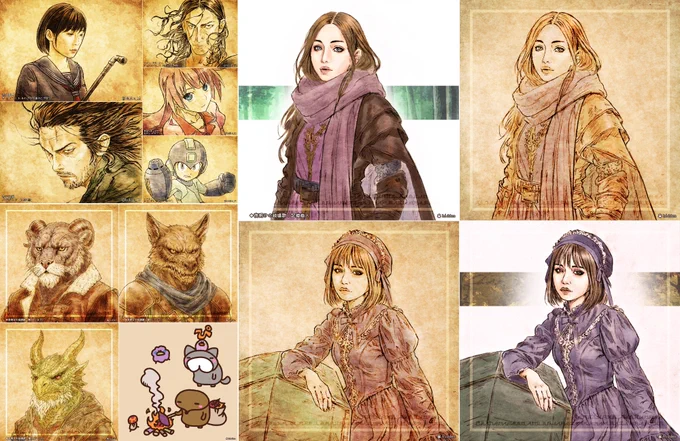 #今月描いた絵を晒そう
版権絵とオリジナル。
ゲーム用のドット絵制作が落ち着いて
イラストの枚数が増えてきました。 