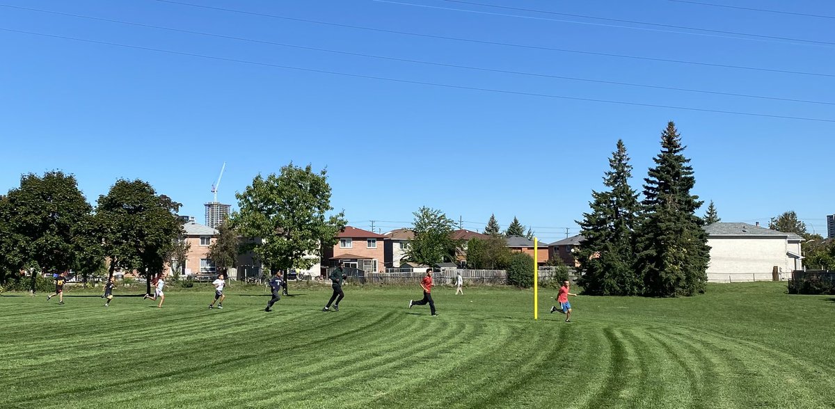 Clear blue skies, not too much to ask for … some cross country practice today. <a href="/PVanier_DPCDSB/">Pauline Vanier Catholic ✝️ Elementary School</a>