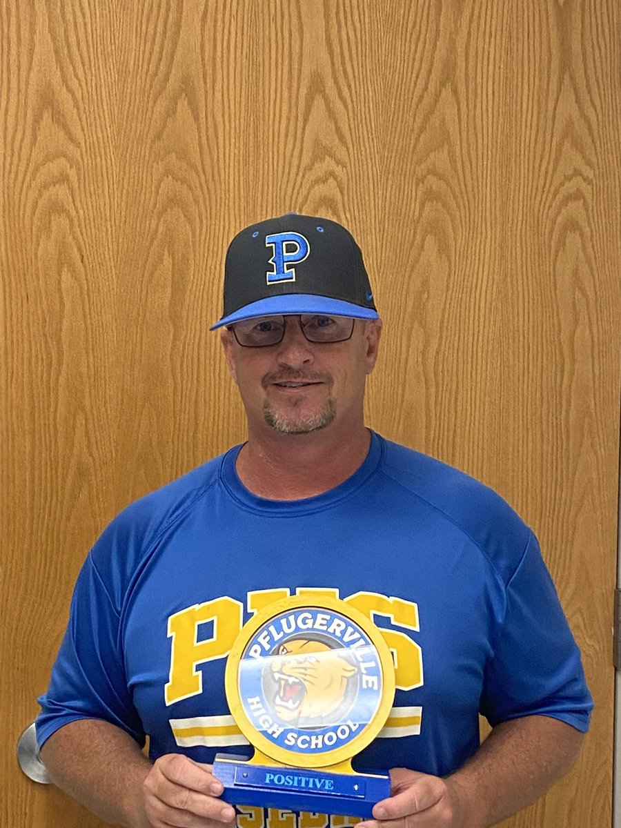 Congratulations to Coach Waggoner on receiving the PHS Positive Award this week!