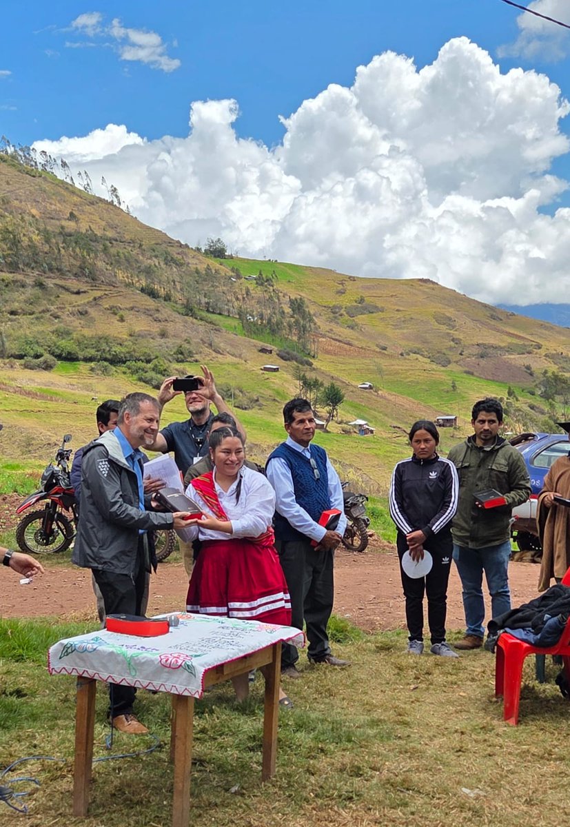 It was an honour to be with the indigenous Quechua Apurimac people for the dedication of the first full Bible in their language. People from 5 villages gathered on a hillside of The Andes to receive the Scriptures. The work in Peru,  a decade in the making, proud to be part of