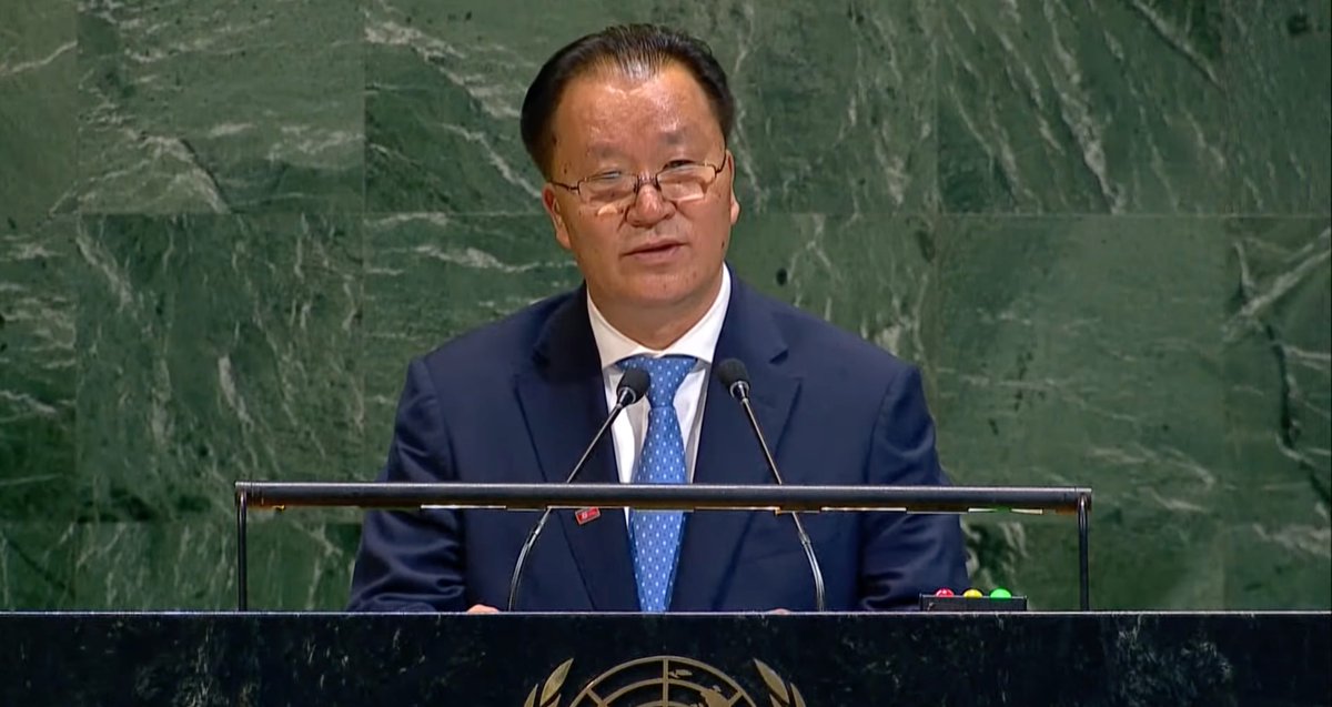 DPRK on Palestine at UN: 

80 years have passed since the end of World War II. Yet genocide and crimes against humanity that can even overshadow Hitler are now openly committed in the Middle East, much to the consternation of the world.