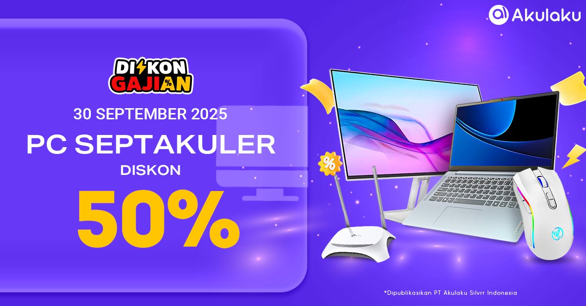 akulakuID's tweet image. Udah pasti PC atau laptop yang kita kasih, speknya 🌟SPEKTAKULER dan PREMIUM!🌟

Langsung aja beli di sini -&amp;gt;  bit.ly/PCSept3

#PromoPC #Belanja #Diskon #AkulakuIndonesia