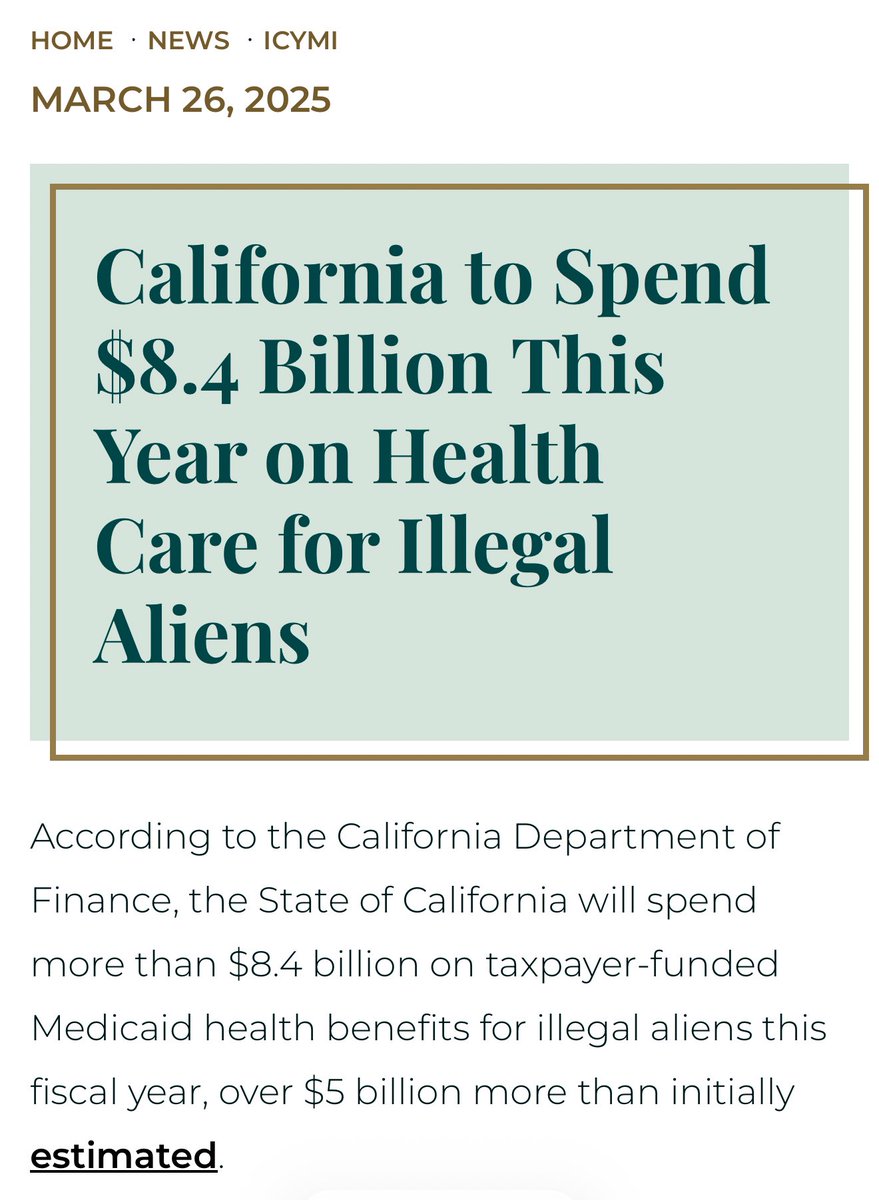 <a href="/GavinNewsom/">Gavin Newsom</a> Gavin Newsom is wasting over $8 billion on free healthcare for illegals in California in 2025.

Congressional Democrats are blocking funding the federal government because they want to similarly fund free healthcare for illegals but on a far larger scale.

That’s America-Last.