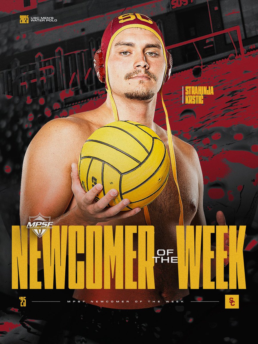 Make that 3️⃣ MPSF Newcomer of the Week awards for Strahinja Krstić!

#FightOn ✌️

🔗 usctrojans.com/news/2025/9/29…