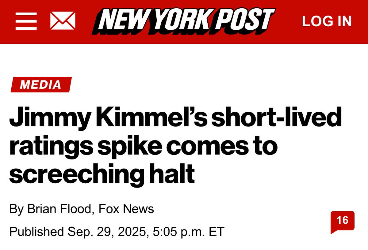 I hope you’re sitting down, but Jimmy Kimmel has lost 73% of his audience since his big return…