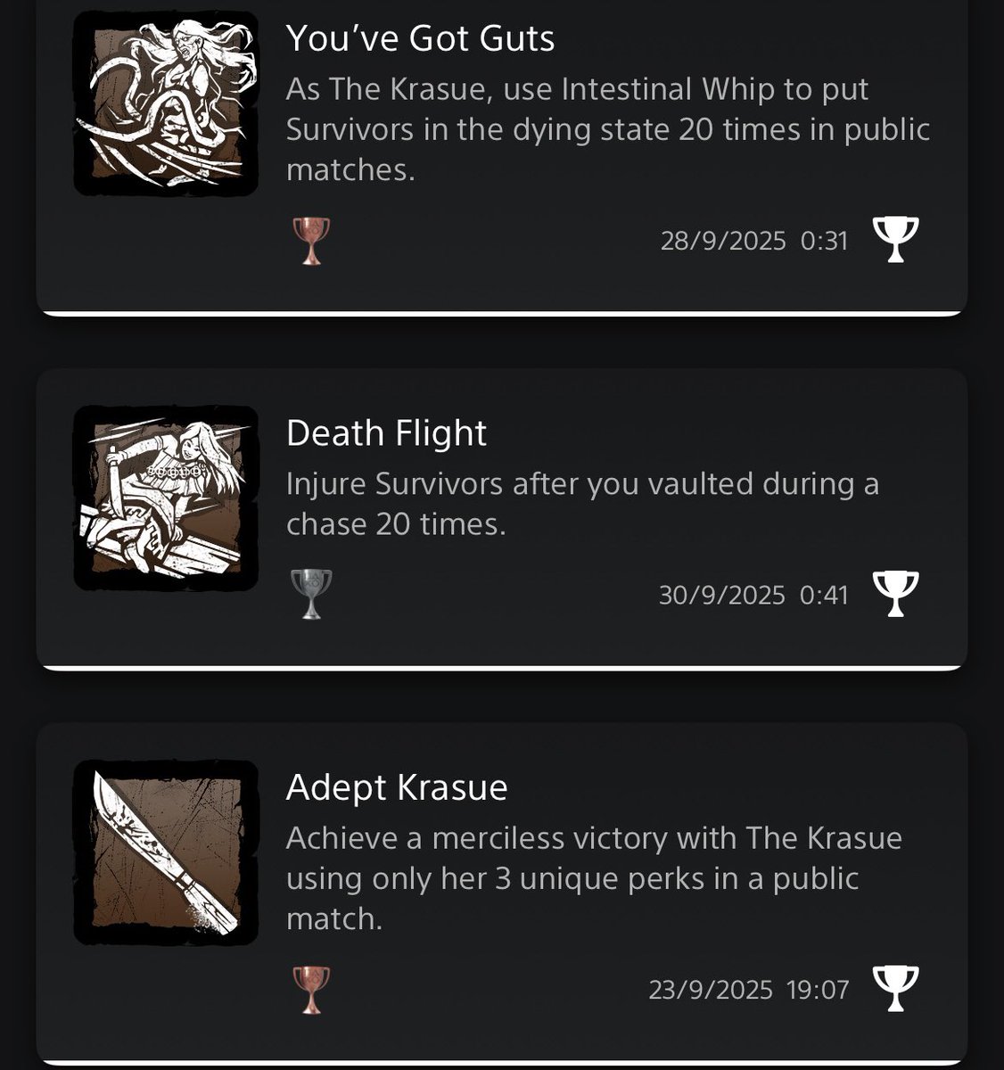 🔮 ZARIEL 🔮 (@zarielrae) on Twitter photo Finally back to 100% of <a href="/DeadbyDaylight/">Dead by Daylight</a>
282/282
To say I HATED all the Krause achievements is an understatement.
I’ve never said ‘I hate it here’ so often than doing those challenges! Finally back to 100% of <a href="/DeadbyDaylight/">Dead by Daylight</a>
282/282
To say I HATED all the Krause achievements is an understatement.
I’ve never said ‘I hate it here’ so often than doing those challenges!