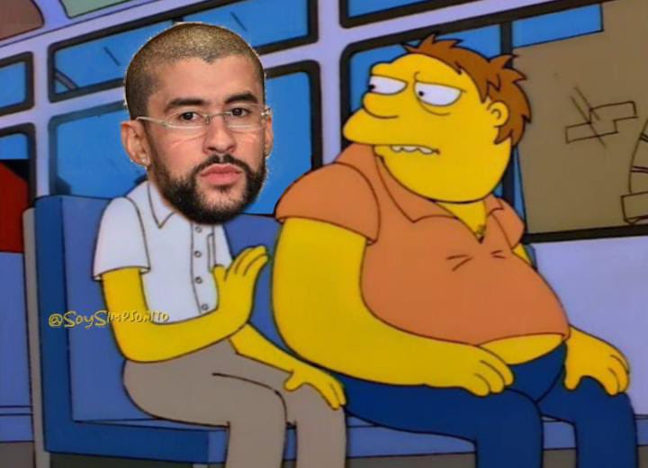 SoySimpsonito's tweet photo. - ¿No es usted ese que odia al imperio Yankee?
- ¡Oh, no, no! Soy Bad Bunny y voy a cantar en el Super Bowl. https://t.co/Z8tQMPXROb