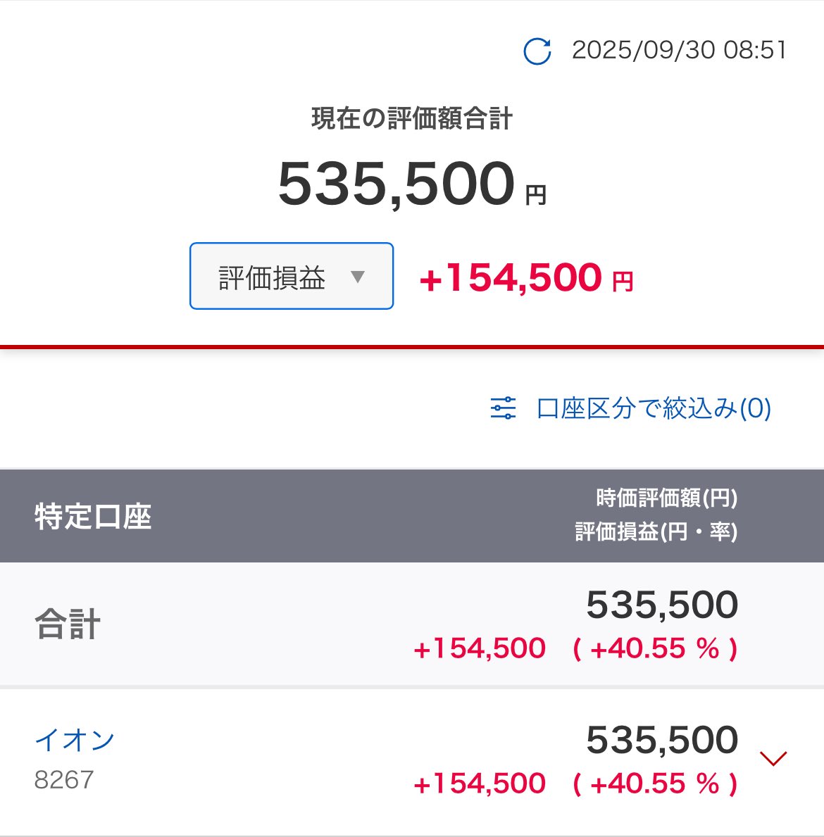 去年優待目的で買った「8267イオン」

普段の買い物の数%が還元されます。
映画館も安く使えて、ラウンジも使えます🍹