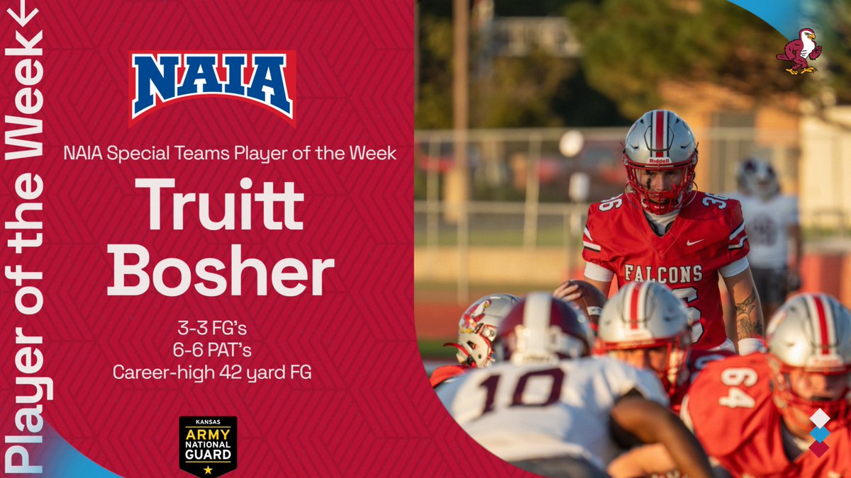 Another one!
Bosher earns NAIA Special Teams Player of the Week nod
tinyurl.com/mwudzuhd