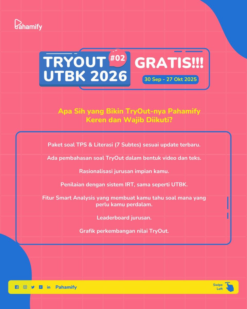 Pahamify | TO + Live Class UTBK & Ujian Mandiri tweet media