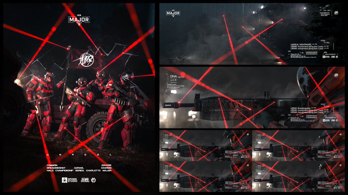 This upcoming HCS Major is going to be exciting! A lot is being developed behind the scenes, and I can’t wait to share it when the time comes. For now, here’s a small glimpse into the art direction.

#SpiderXStudio #HouseOfSpider #Halo
#HCS #hcscharlotte25