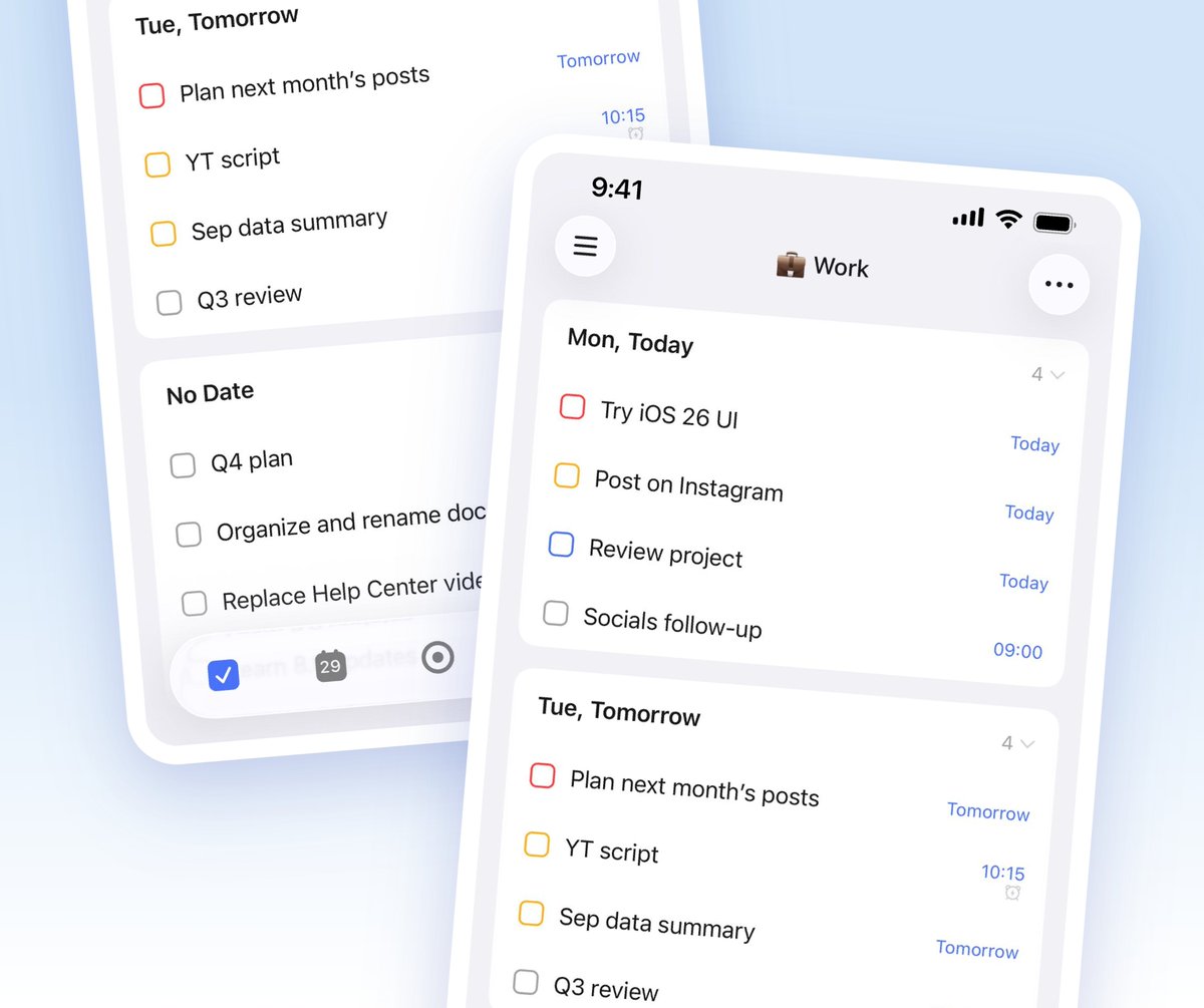 Adapted for iOS 26 Liquid Glass ✨ 
Do you like this new vibe? 

Updated look coming soon ✌️