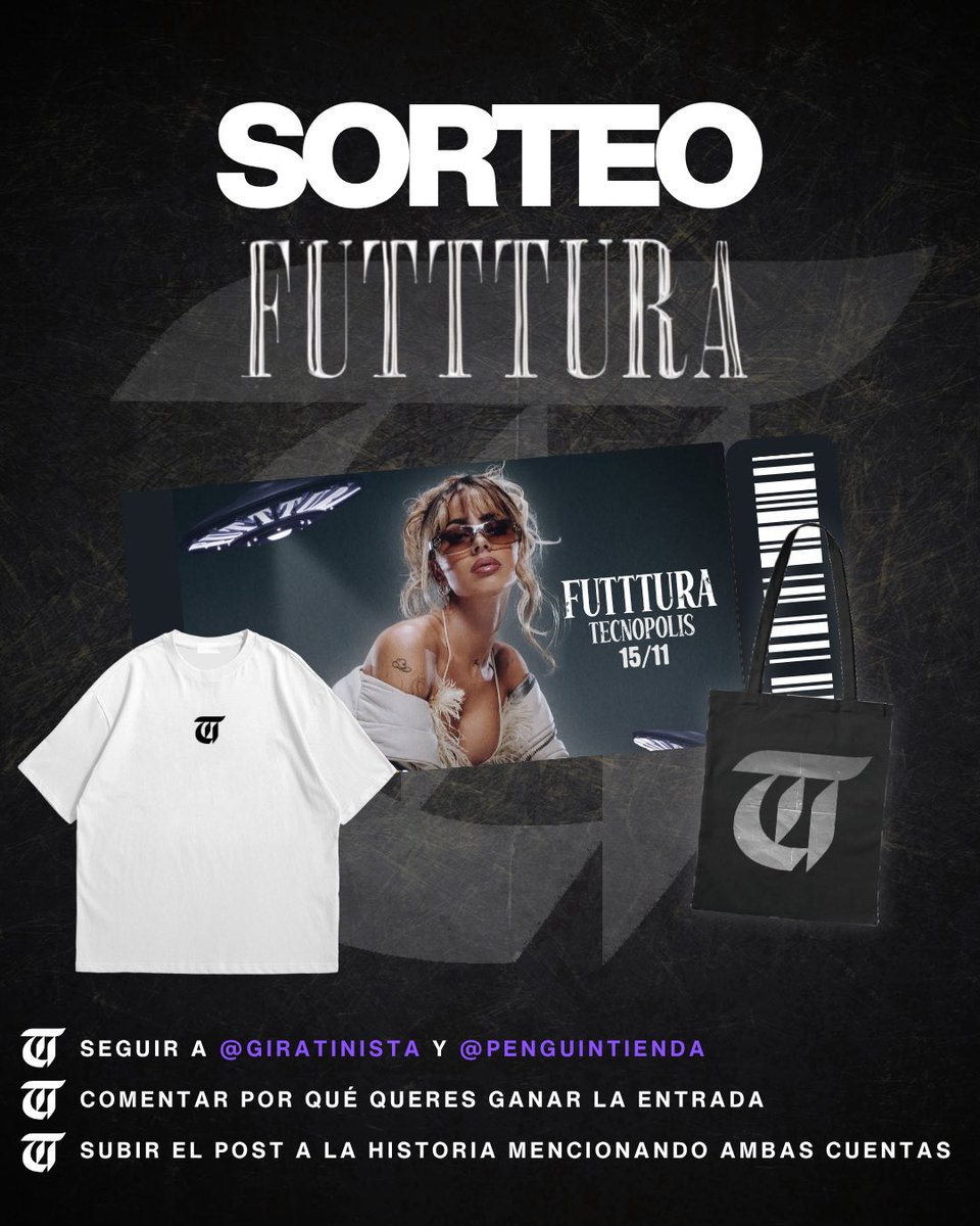 ¡TENEMOS CONCURSO PARA FUTTTURA! 🛸
Estamos sorteando una ENTRADA, una REMERA y una TOTEBAG, si quieren participar vayan a nuestro instagram🫵🏻🩶
 instagram.com/p/DPNJ6gEjOlP/…