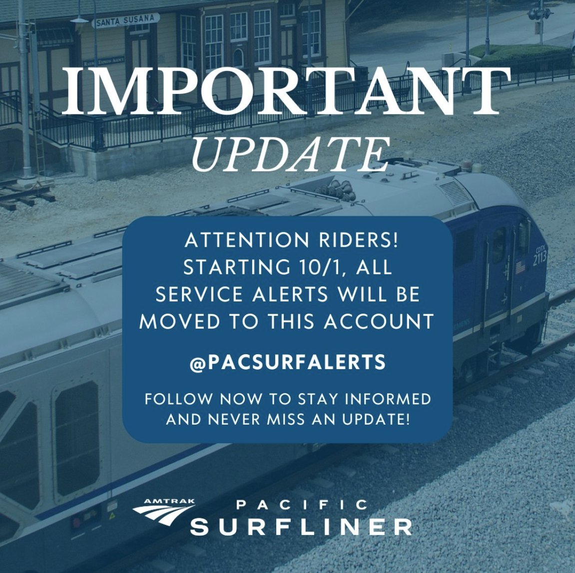 Pacific Surfliner Service Alerts tweet media