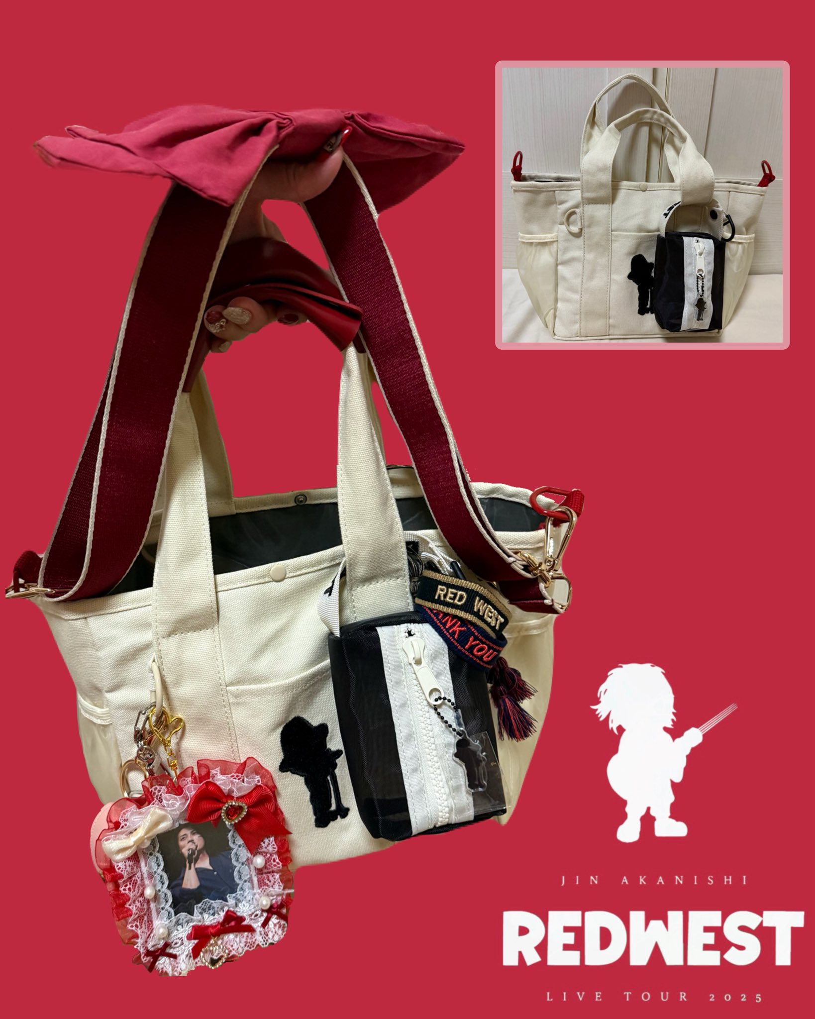 赤西仁 REDWEST MINI TOTE BAG ミニトートバッグ 赤西仁 REDWEST 2025 ミニトートバッグ トートバッグ ／ 10th
