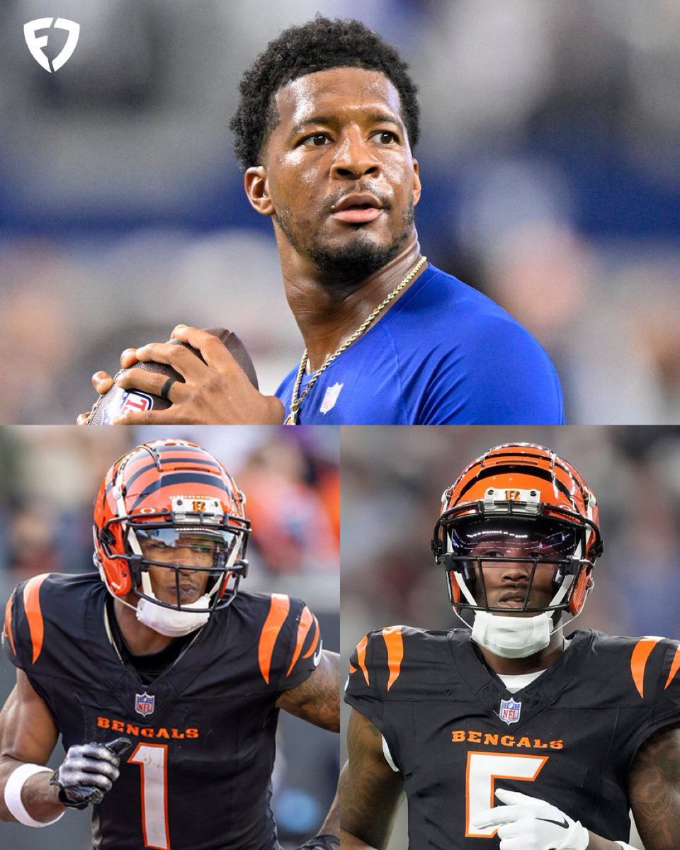 FFB_Fanatics's tweet photo. Alright we have left his play out long enough @Bengals 

Make the call go get Jameis Winston and pair him with Tee Higgins and Ja’marr Chase https://t.co/K8zuxHYNfu