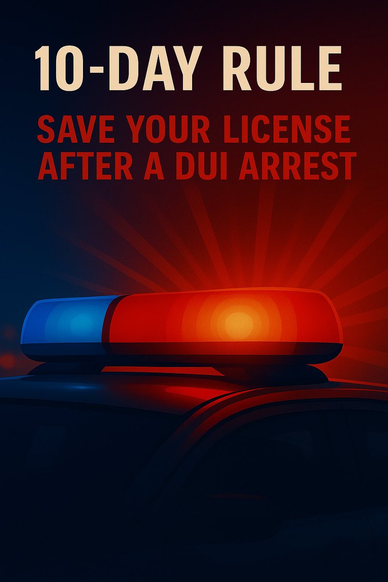 calltheDUIguy's tweet image. ⏰ After a DUI arrest in Utah, you only have 10 days to request a DMV hearing. Miss it, and your license could be suspended before your case even starts.
Don’t wait — protect your license and your future.
📞 calltheduiguys.com
#UtahLaw #DUIDefense #LegalHelp