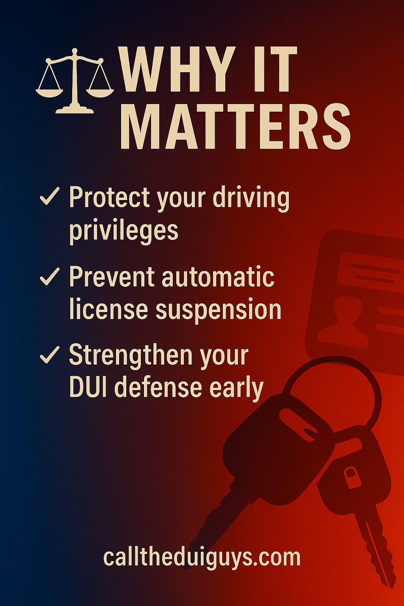 calltheDUIguy's tweet image. ⏰ After a DUI arrest in Utah, you only have 10 days to request a DMV hearing. Miss it, and your license could be suspended before your case even starts.
Don’t wait — protect your license and your future.
📞 calltheduiguys.com
#UtahLaw #DUIDefense #LegalHelp