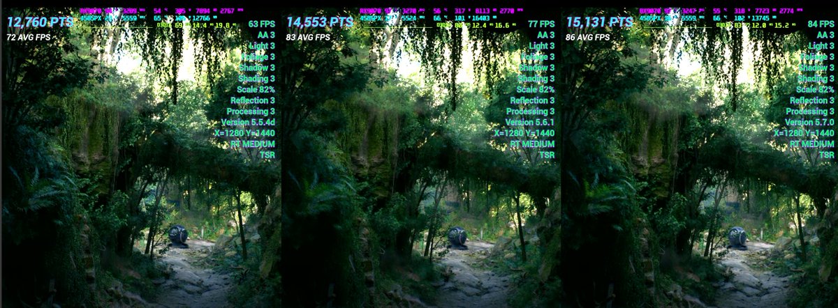 theredpix's tweet image. #UnrealEngine Nice comparison of a scene with #Nanite #Lumen #vsm 5.5 vs 5.6 vs 5.7. 5.7 shows a 18% improvement over 5.5 youtu.be/wKJPnXPHfto #gamedev #graphics #gpu