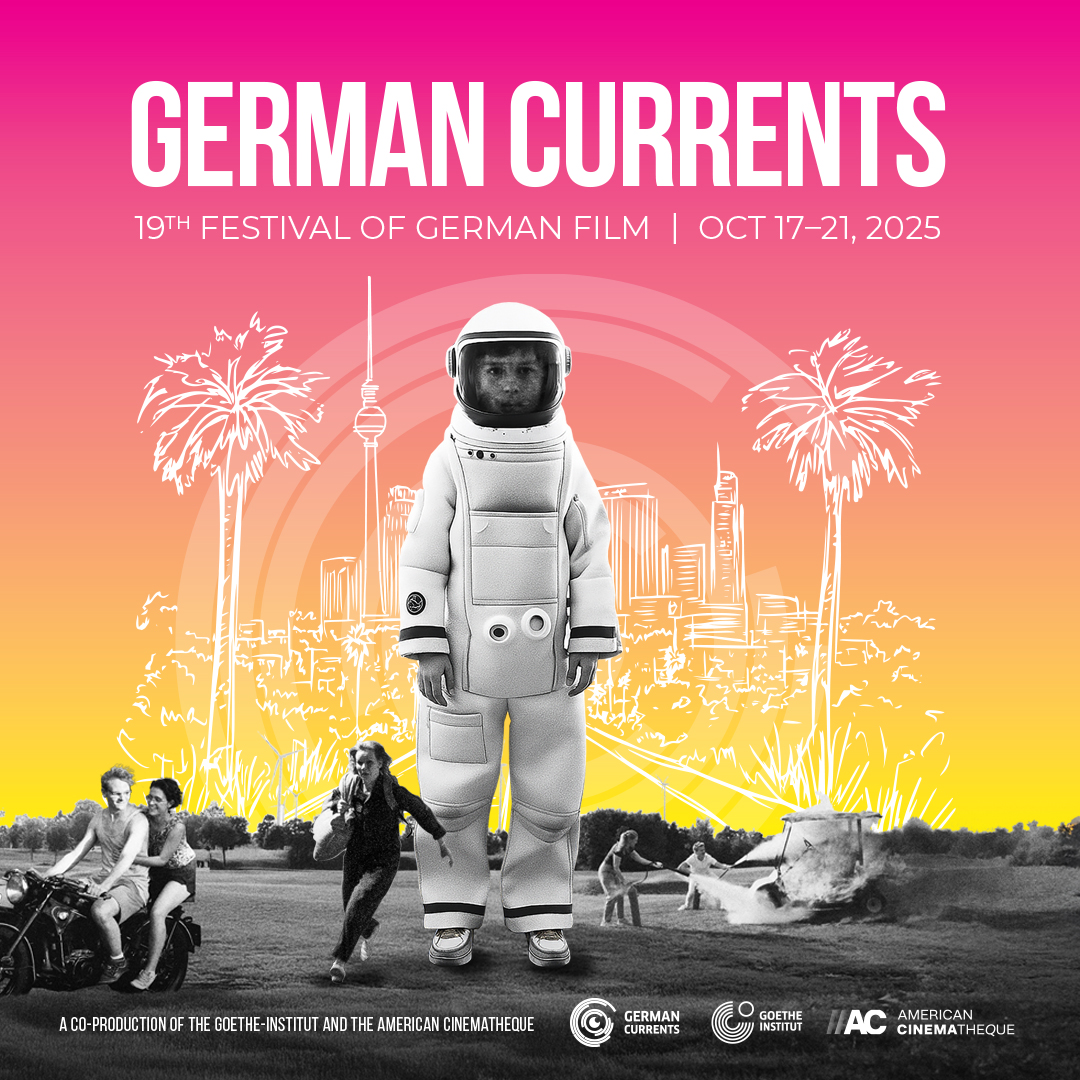 Thrilled to announce the 19th Festival of German Film GERMAN CURRENTS in Los Angeles, taking place from October 17–21, 2025!
Check the full festival schedule and details at:  germancurrents.com 
We look forward to seeing you there!