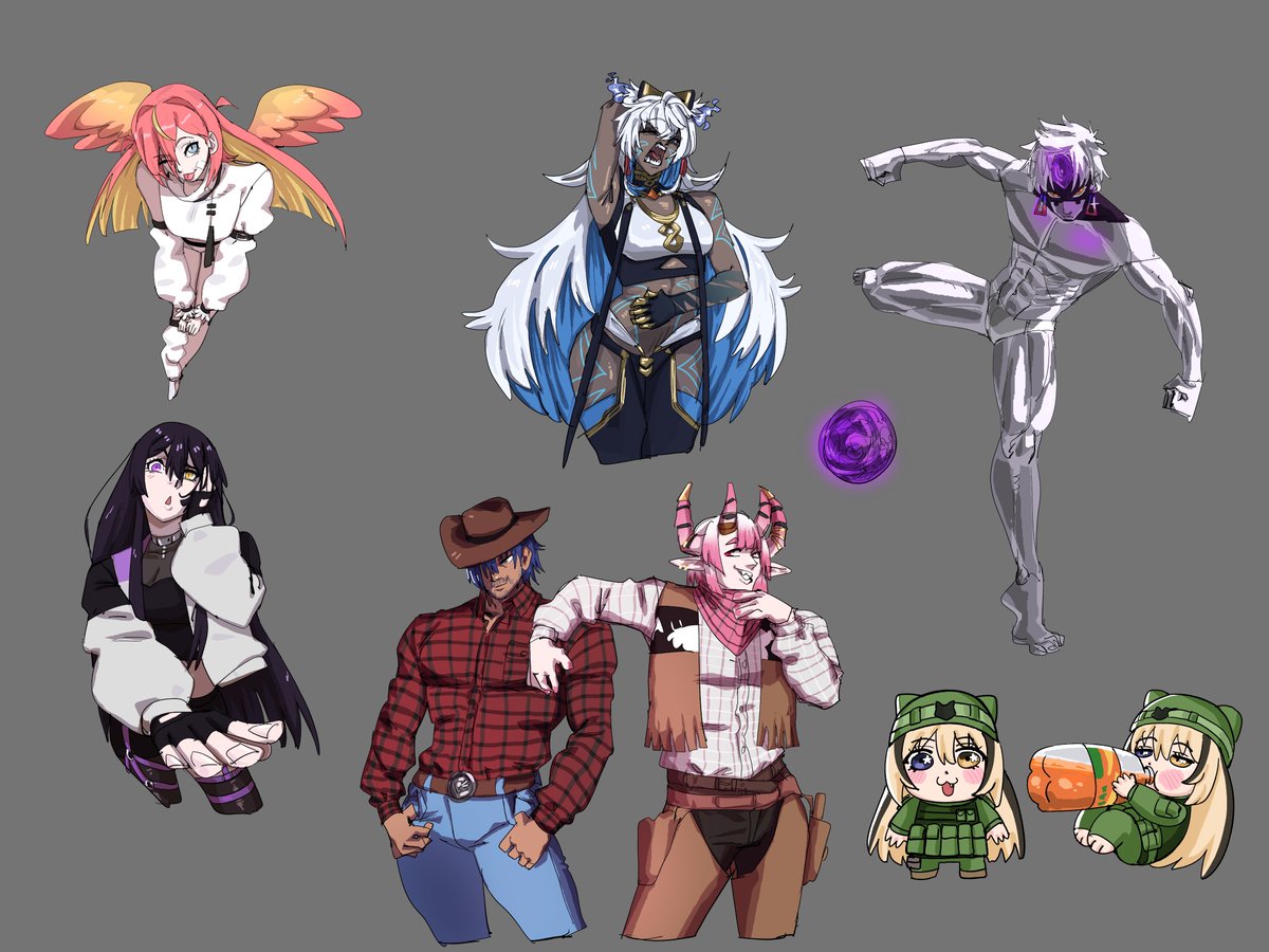 MORIHIKKI_'s tweet image. todos los dibujos que hice la anterior semana.
Si, asi dibujo que tiene.....👀👀