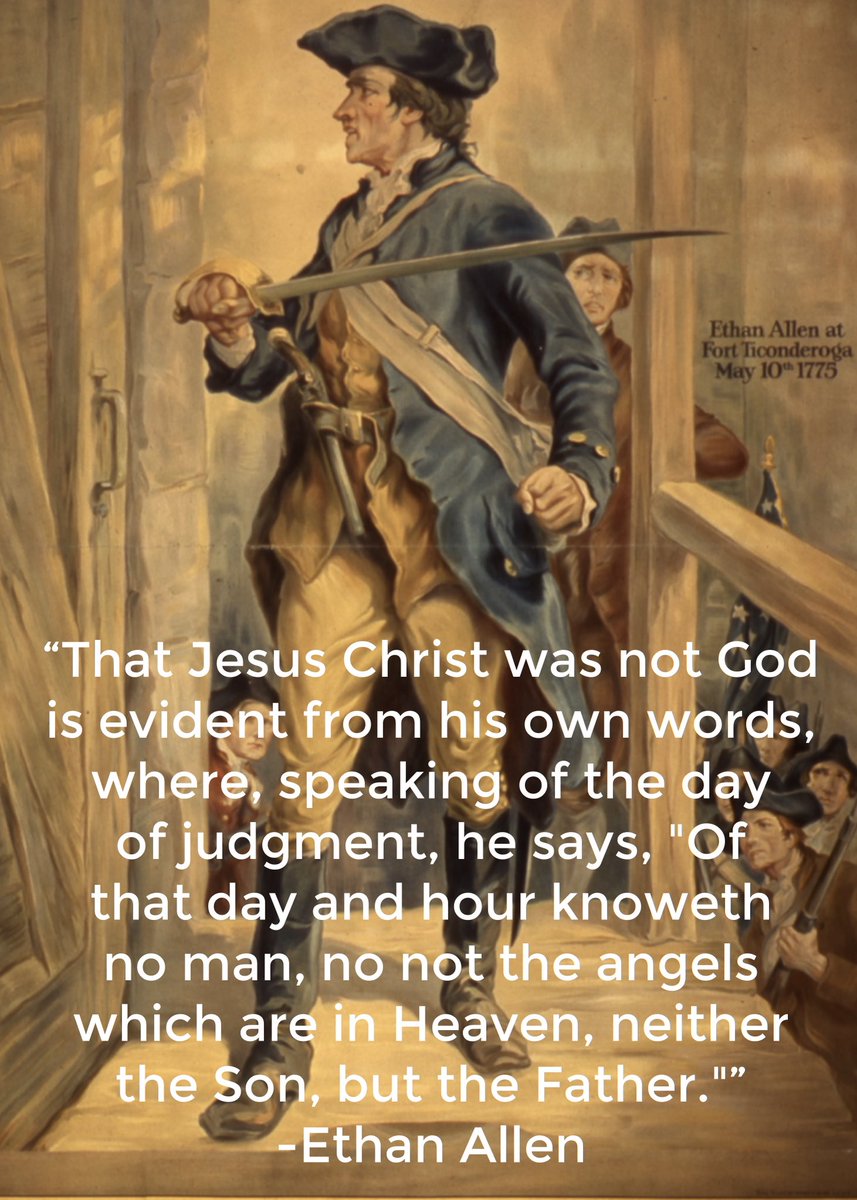 Ethan Allen’s view on the Trinity. Christian Nationalism should be questioned. 
#America250