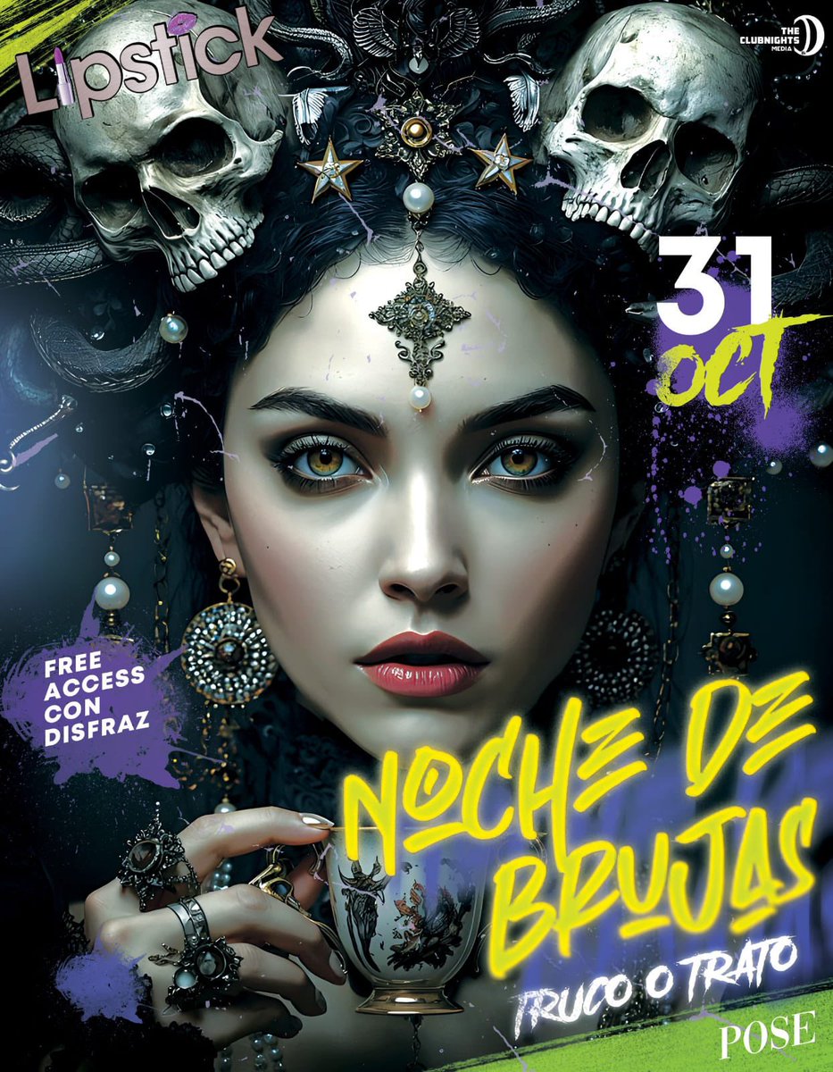 ¡Esta noche los hechizos 🧙‍♀️ se convierten en placer! 

🕸️🕷️VIERNES 31 OCTUBRE🕷️🕸️
❤️‍🔥😈🧹Noche de Brujas🧹😈❤️‍🔥
🚫Acceso Gratis con disfraz🚫
#ViernesLipsticksw 

Esta noche vive la magia, el misterio y la diversión en nuestra gran Noche de Brujas sexis… ¡Prepárate para una velada