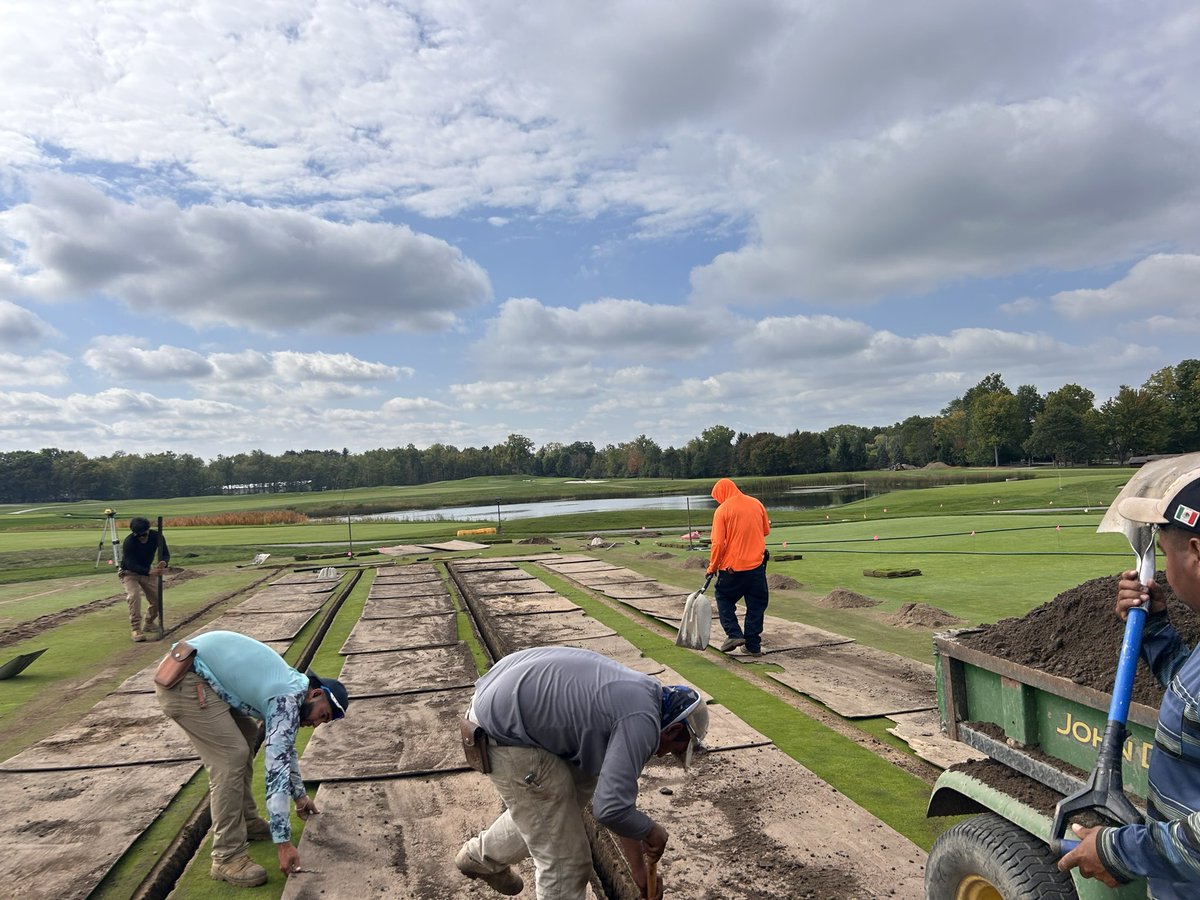 Few more nice drone shots of our greens drainage process in conjunction with a greens expansion project and renovation. We made this project easier for the superintendent and construction company as we made a crew to fit their pace for this 20 green project