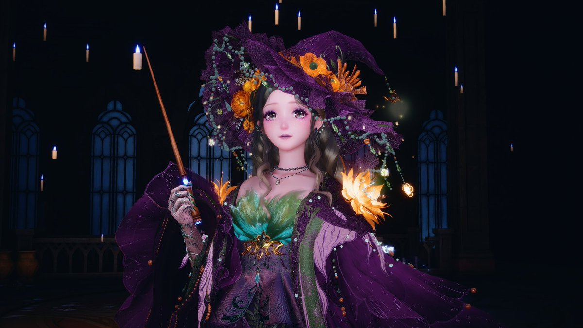 GuncleDavid's tweet image. My Nikki for the newest season. It’s officially spooky season 🧙‍♀️🎃🍂 #InfinityNikki #infinitynikkitwt #GoldenSeason