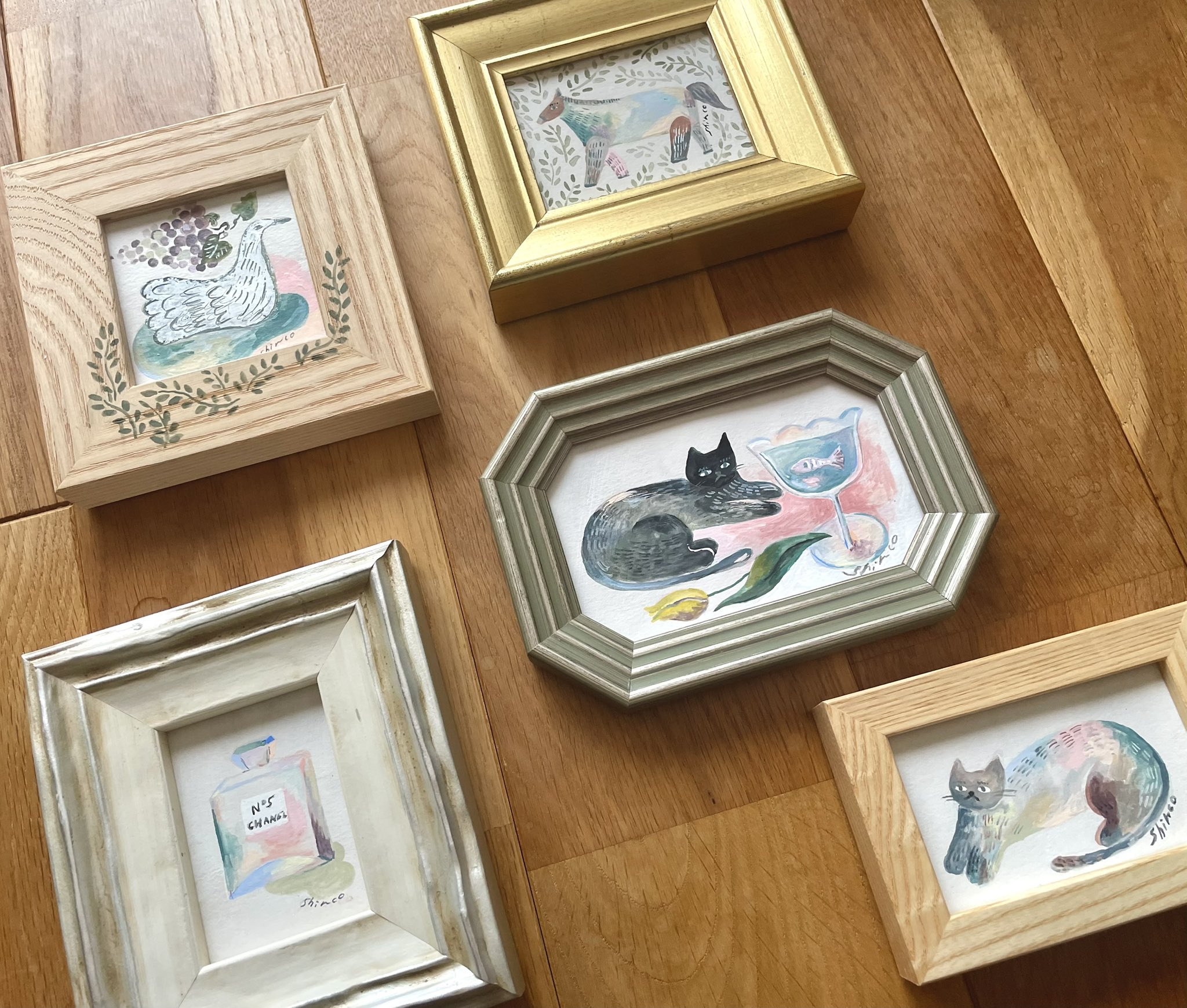 むらまつちひろ、「脳しんとう」、希少画集・額装画、日本製・新品額縁 むらまつちひろ、「脳しんとう」、希少画集・額装画、日本製