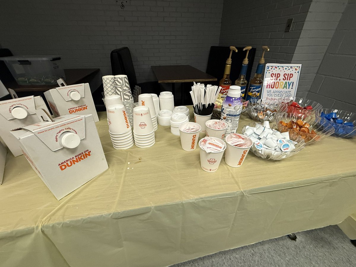 Thank you Central Middle PTSO, families and Dunkin in Edgewater for helping our teachers feel special on National Coffee Day! We appreciate your support! #belonggrowsucceed