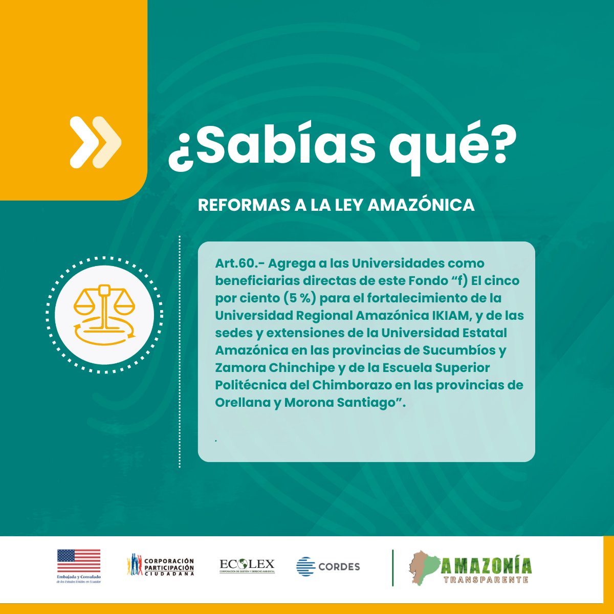 ecolexecuador's tweet photo. #AmazoniaTransparenteEc
Reformas a la Ley Amazónica https://t.co/IUjosOulBr