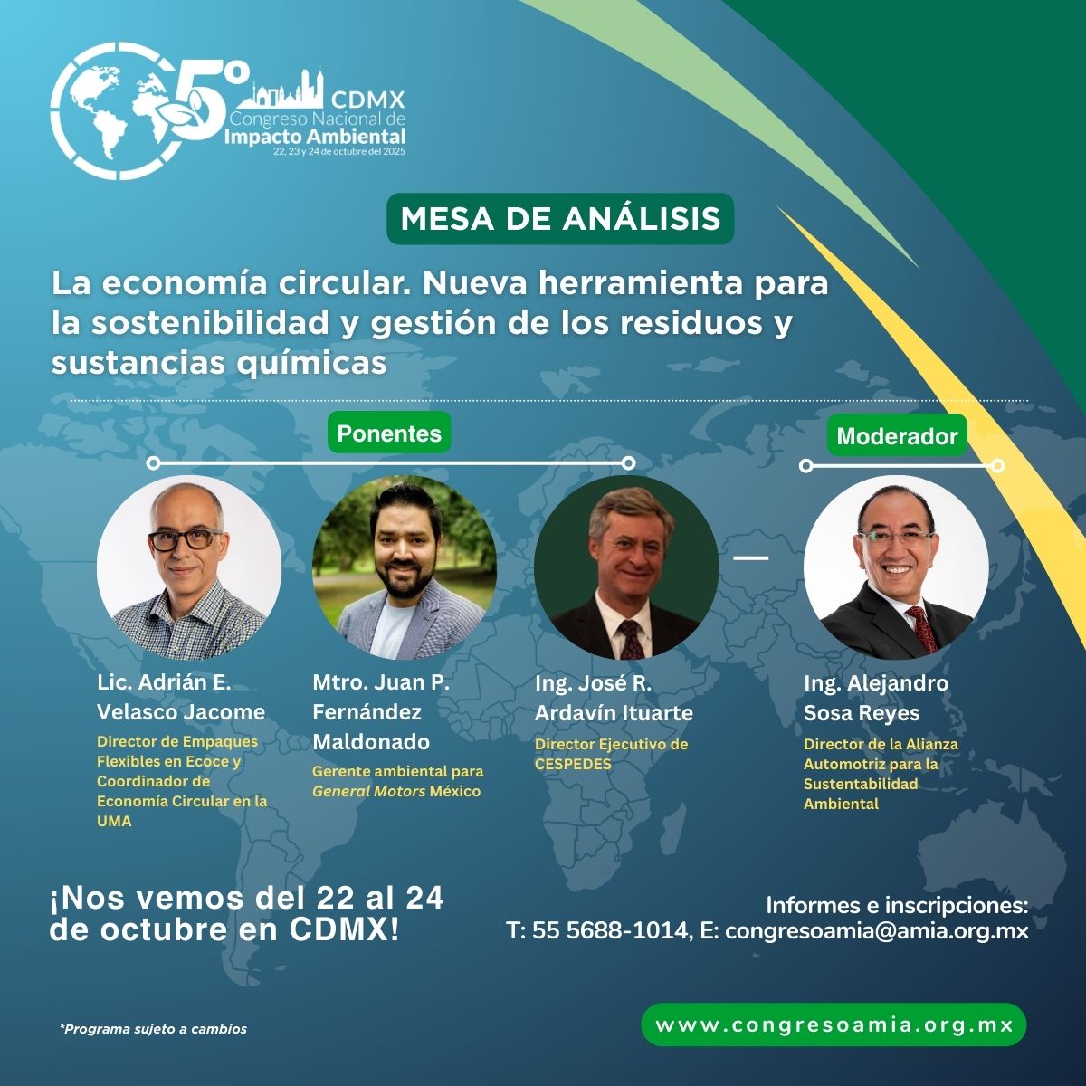 AMIAac_MX's tweet photo. ♻️ La 𝐞𝐜𝐨𝐧𝐨𝐦𝐢́𝐚 𝐜𝐢𝐫𝐜𝐮𝐥𝐚𝐫 es un modelo que redefine cómo producimos y gestionamos residuos 🌍.

En el #CNIA2025, expertos presentarán soluciones innovadoras en sostenibilidad y químicos.

📅 𝟐𝟐 𝐚𝐥 𝟐𝟒 de octubre | CDMX
👉 Regístrate: https://t.co/x44ryAWzMx https://t.co/GNOltAwnQb