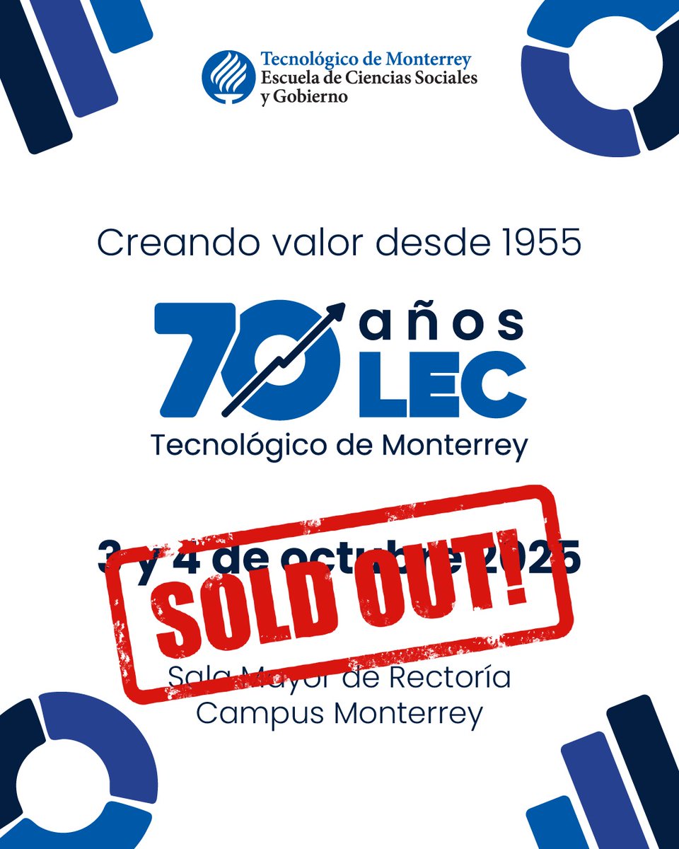📣 ¡Atención comunidad LEC!
Se acerca el aniversario que reúne generaciones, profes y amistades inolvidables.
Si te registraste, no olvides acompañarnos este 3 y 4 de octubre en @teccampusmty.

#SomosCSociales