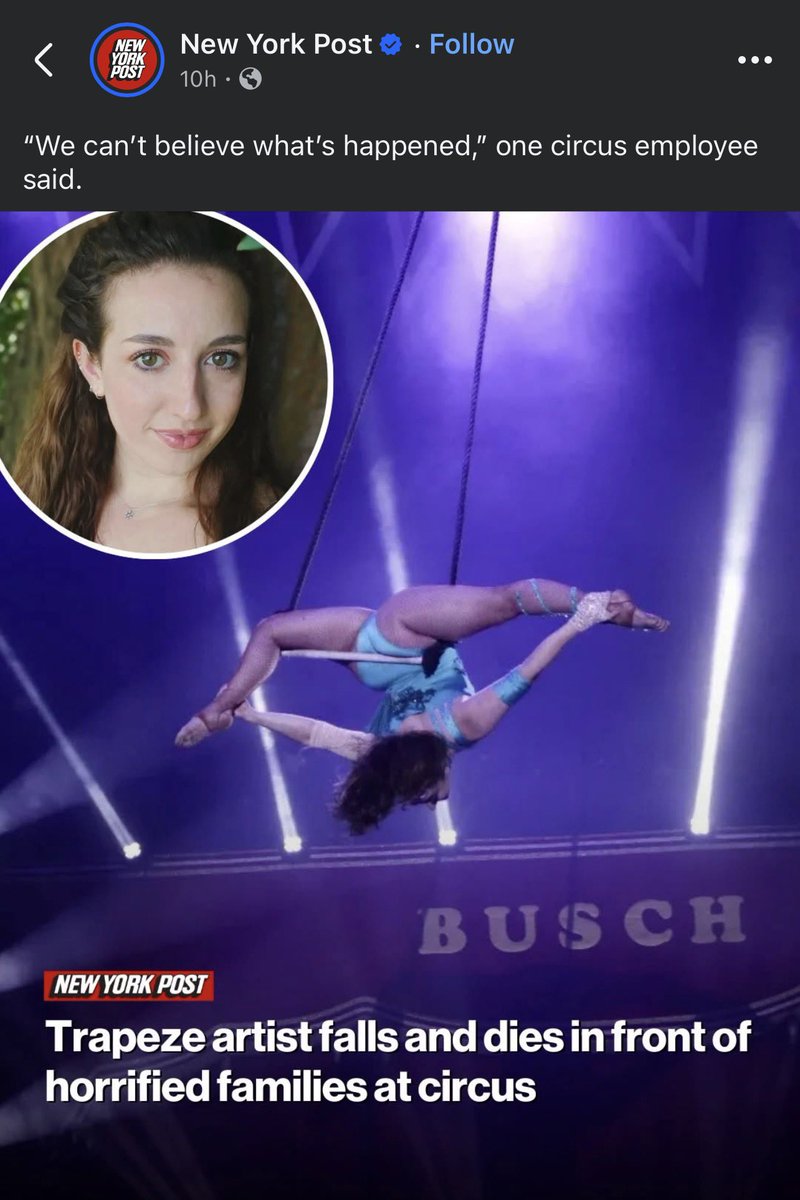 MeriamMagic's tweet image. Dear fellow performers 

I’m begging you if your show has a real element of danger… cut that part off or try your best to make it safe!

This is very sad, what a tragedy!