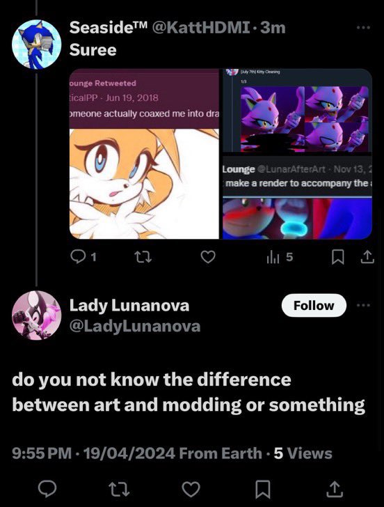 iism_yes's tweet photo. a brief thread of @LadyLunanova’s concerning behavior

for the record, everything obtained was sourced with publicly available information. this discord was in lunanova’s bio, and saw an influx of minors joining after her gamebanana mods https://t.co/j8Bdt8Bsfg