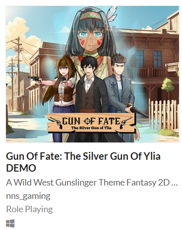 Gun Of Fate's DEMO is now on ITCH.io too~