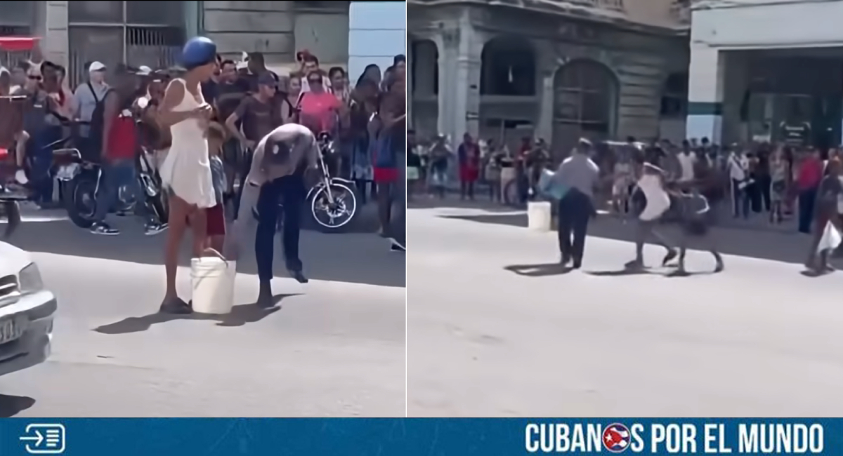 Cubanoselmundo's tweet photo. Madre cubana enfrentó a la policía castrista durante protesta en La Habana (+VIDEO) https://t.co/nEocDlxzlv https://t.co/Y6WWdGi417