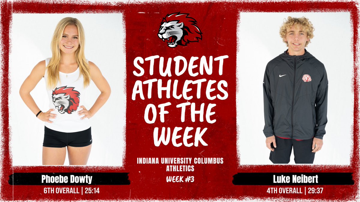 Crimson Pride Student-Athletes of the Week: Phoebe Dowty &amp; Luke Neibert

📰: iuccrimsonpride.com/news/2025/9/29…

#RollPride x <a href="/IUColumbusXC/">IU Columbus Cross Country</a>