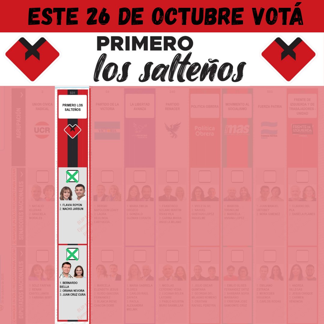 Este 26 de Octubre votá #PrimeroLosSalteños