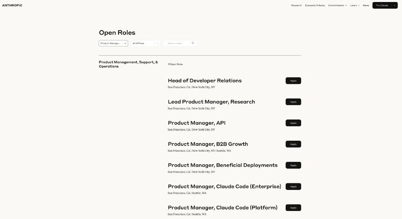 JustAnotherPM's tweet photo. Great News: Anthropic plans to triple it's international workforce. What does this mean for PMs

𝗛𝗶𝗿𝗶𝗻𝗴 𝗣𝗹𝗮𝗻𝘀:
Anthropic plans for 100+ roles across Dublin, London, and Zurich offices

𝗚𝗿𝗼𝘄𝘁𝗵:
• Revenue grew from $1B to $5B just this year
• New initatives (Claude Code) added $500Mn
• Serving over 300,000 customers globally
• Seeing unprecedented global demand from enterprises

𝗪𝗵𝗮𝘁 𝗱𝗼𝗲𝘀 𝘁𝗵𝗶𝘀 𝗺𝗲𝗮𝗻 𝗳𝗼𝗿 𝗣𝗠𝘀
Anthropic alone has 10+ PM openings. With their international hiring plans, this number will go up.

Product management is here to stay,

Product management will not be the same, but it will not die (at least in the near future.)

If you want to be a PM in this world, you need to adapt. You need to change how you think, how you strategise, and how you execute.

In the new world, product management is not going to be about features or solutions or capabilities. It is all about data: what data can you use, what can you predict using the data, how accurate will your predictions be, what do you do if your predictions are wrong.

These are the questions PMs will be required to answer.

If you're not answering these questions already or if you don't know how to answer them. You might already be behind.

I am an AI Product Leader. I write a weekly newsletter showing you what it 𝗿𝗲𝗮𝗹𝗹𝘆 means to do AI product management. Sign up so you don't get left behind. Link in comments.