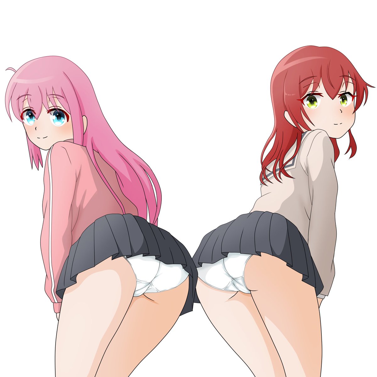 秀華高校・校則違反スカート丈の例 