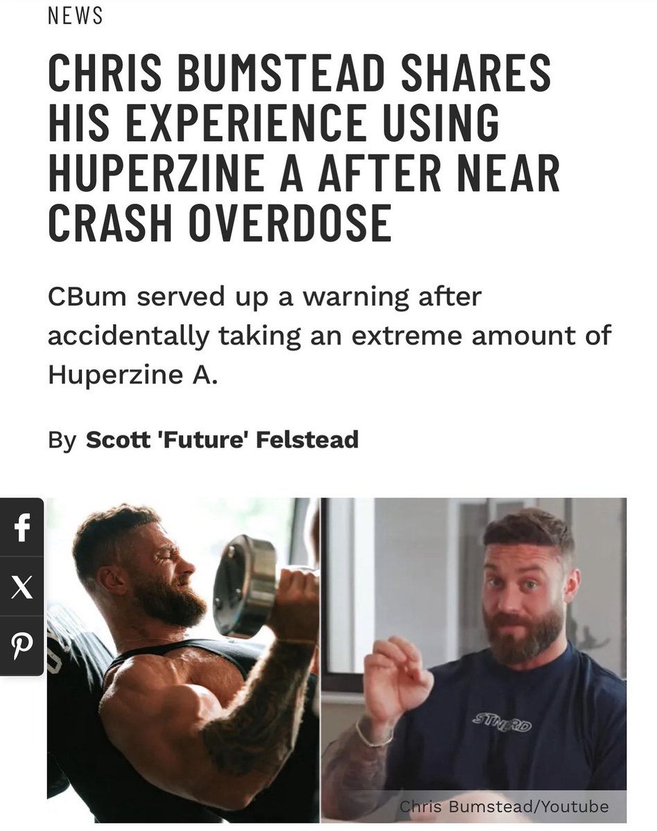 muscle_fitness's tweet image. CHRIS BUMSTEAD SHARES HIS EXPERIENCE USING HUPERZINE A AFTER NEAR CRASH OVERDOSE

CBum served up a warning after accidentally taking an extreme amount of Huperzine A.
By Scott &apos;Future&apos; Felstead
@seen_everywhere 

Read Article 
muscleandfitness.com/flexonline/fle…

#bodybuilder #training…