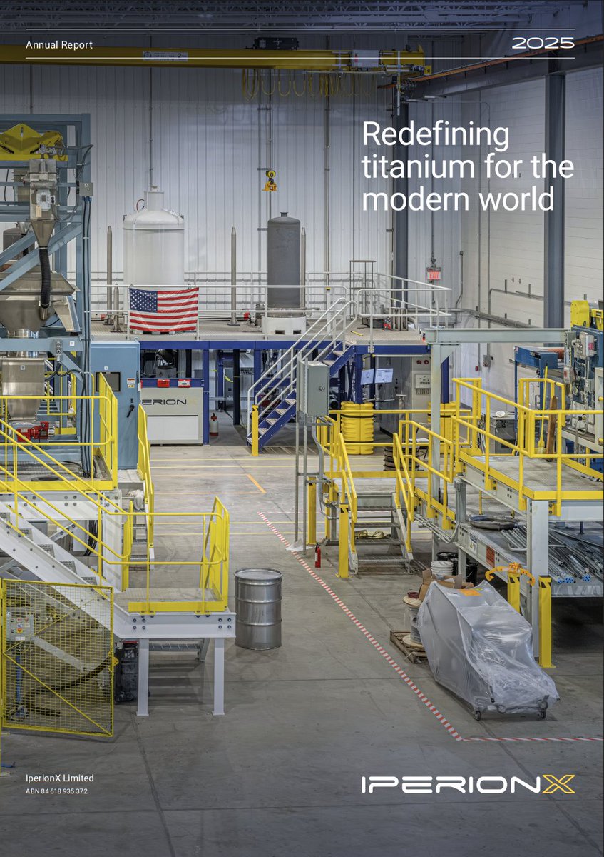 IperionX is pleased to release its annual report for 2025.

2025 was a breakthrough year for IperionX, representing the inflection point between project development and commencement of commercial operations - re-shoring a domestic U.S. titanium supply chain.

Link: